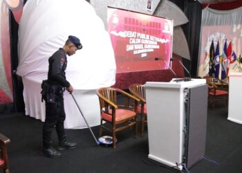 Antisipasi Handak, Subsatgas Jibom Sterilisasi Lokasi Debat ke 3 Pilkada Kaltara