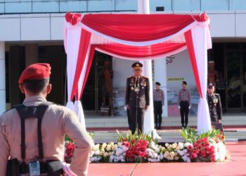 Bertema “Teladani Pahlawanmu, Cintai Negerimu”, Wakapolda Kaltara Pimpin Upacara Peringatan Hari Pahlawan di Mapolda Kaltara
