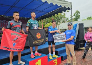 Komunitas Bhayangkara Runners Polda Kaltara Mengikuti Lomba Beach Run 5KM
