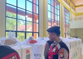 Personel Subsatgas Pam Giat OMP Kayan 2024 Patroli ke Kantor PPK Kecamatan Tanjung Selor