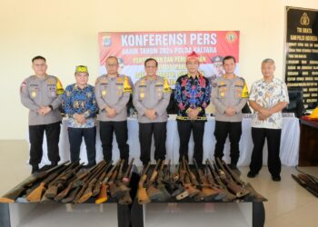 Komitmen Bersama, Kapolda Kaltara Pimpin Pemusnahan Senjata Api Rakitan