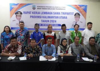 Samakan Persepsi, Disnakertrans Kaltara Gelar Raker LKS Tripartit