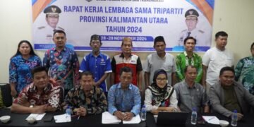 Samakan Persepsi, Disnakertrans Kaltara Gelar Raker LKS Tripartit