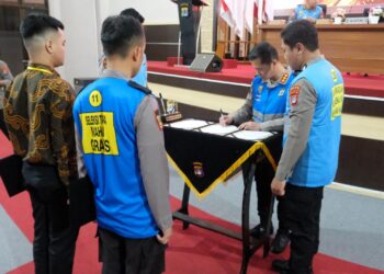 Penerimaan Anggota Baru, Polda Kaltara Ambil Sumpah dan Penandatanganan Pakta Integritas Seleksi