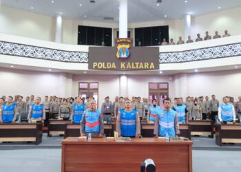 Kedepankan Prinsip BETAH, Laksanakan Penandatanganan Pakta Integritas Panitia dan Peserta Seleksi Pendidikan di Polda Kaltara