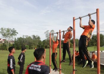 Pelaksanaan Tes Kesamaptaan Jasmani Semester I Tahun 2025 Polda Kaltara Digelar di Lapangan Mapolda Kaltara