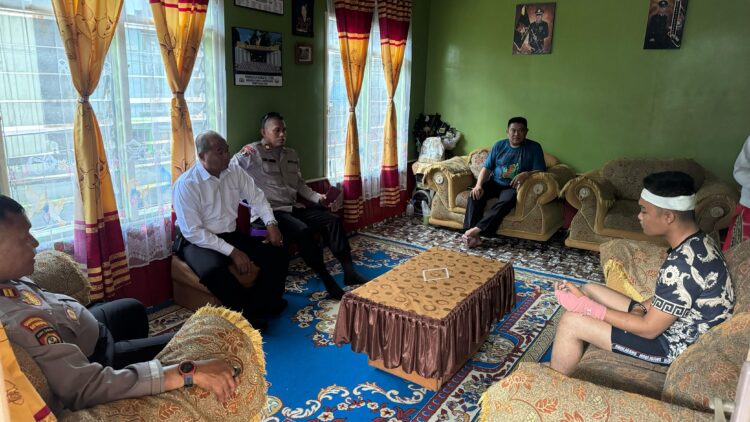 Kepedulian Pimpinan, Kasat Samapta Polres Tarakan Lakukan Home Visit ke Anggota yang Sedang Pemulihan