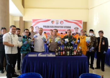Polda Kaltara Musnakan Miras dan Narkotika, Harap Masyarakat Bekerjasmama Untuk mencegah Peradarannya