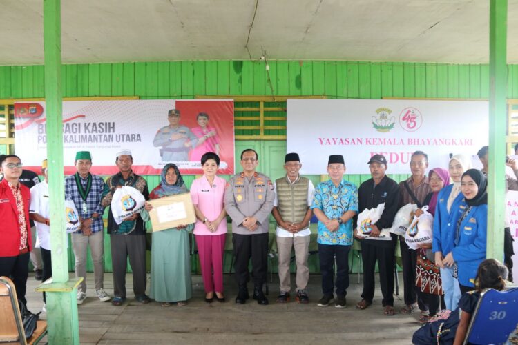 Kompak Kapolda, Ketua Bayangkari Kaltara didampingi Bupati bersama BEM Berbagi dan Bakti Kesehatan