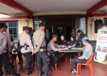 Polres Tarakan Gelar Pemeriksaan Kesehatan Personel Operasi Ketupat Kayan 2025