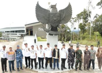 Gubernur Zainal Dan Wagub Ingkong Bersama Forkopimda Tinjau PLBN Long Nawang