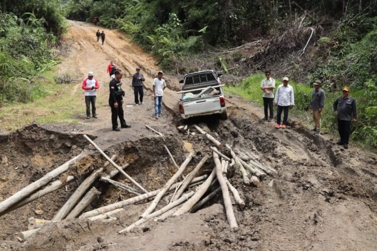 Wagub Ingkong Ala Tinjau Jalan Rusak di Perbatasan Apau Kayan