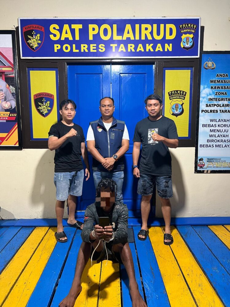 ‘Pencuri’ HP ABK Kapal Saat Tidur Berhasil Diamankan Sat Polairud Polres Tarakan TangkapKapal