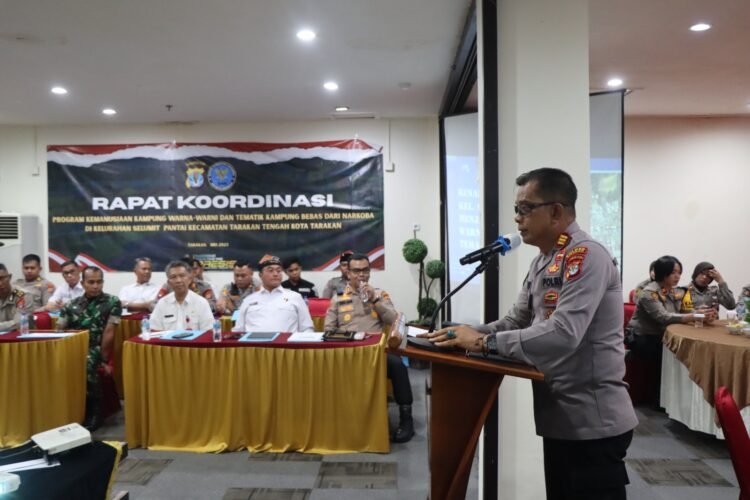 Kapolres Tarakan Ajak Stakholder Ubah Selumit Pantai Jadi Kampung Bebas Narkoba