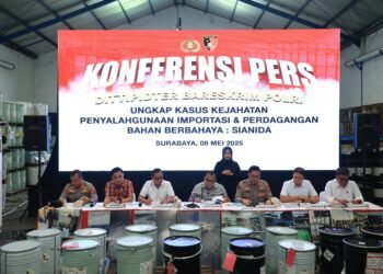 Bareskrim Polri Bongkar Perdagangan Ilegal Sianida di Surabaya dan Pasuruan, Omzet Capai Rp 59 Miliar