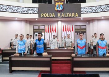 Polda Kaltara Mengikuti Kegiatan Pakta Integritas Ujian Dinas Kenaikan Pangkat dan Ujian Dinas Penyesuaian Ijazah PNS Polri