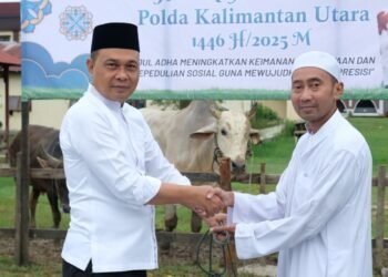 Polda Kaltara Laksanakan Pemotongan Hewan Kurban di Hari Raya Idul Adha 1446 H