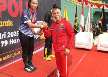Tim Karateka Polda Kaltara Raih Medali Perunggu di Kejurnas Karate Piala Kapolri 2025