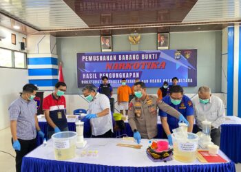 Ditpolairud Polda Kaltara Musnahkan 1,5 Kg Sabu Hasil Ungkap Kasus Narkotika di Tarakan