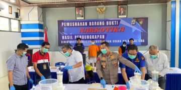 Ditpolairud Polda Kaltara Musnahkan 1,5 Kg Sabu Hasil Ungkap Kasus Narkotika di Tarakan