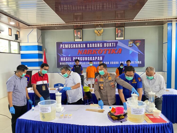 Ditpolairud Polda Kaltara Musnahkan 1,5 Kg Sabu Hasil Ungkap Kasus Narkotika di Tarakan