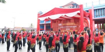 Olahraga Bersama Polda Kaltara, Forkopimda dan Masyarakat Kaltara Dalam Semarak Hari Bhayangkara ke-79