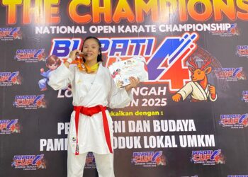 Karateka Polda Kaltara Berhasil Meraih Juara 1 Pada National Open Karate Championship Bupati Lombok Tengah