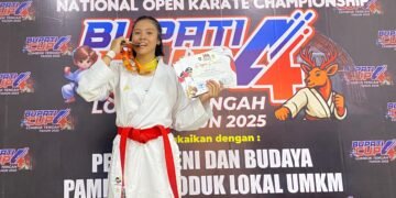 Karateka Polda Kaltara Berhasil Meraih Juara 1 Pada National Open Karate Championship Bupati Lombok Tengah