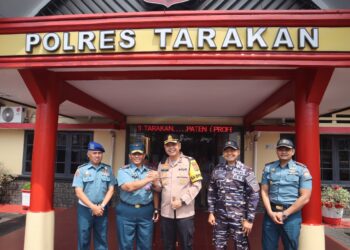 Perkuat Sinergi Pengamanan Pelabuhan SDF, Komandan Lantamal XIII Lakukan Koordinasi Bersama Polres Tarakan