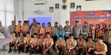 Ditbinmas Polda Kaltara Beri Pembinaan Saka Bhayangkara di SMAN 1 Tanjung Selor