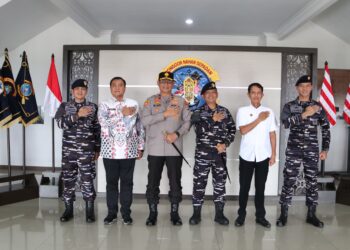 Kapolda Kaltara Kunjungi Komando Daerah Angkatan Laut (Kodaeral) XIII Tarakan