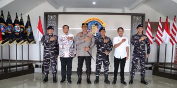 Kapolda Kaltara Kunjungi Komando Daerah Angkatan Laut (Kodaeral) XIII Tarakan