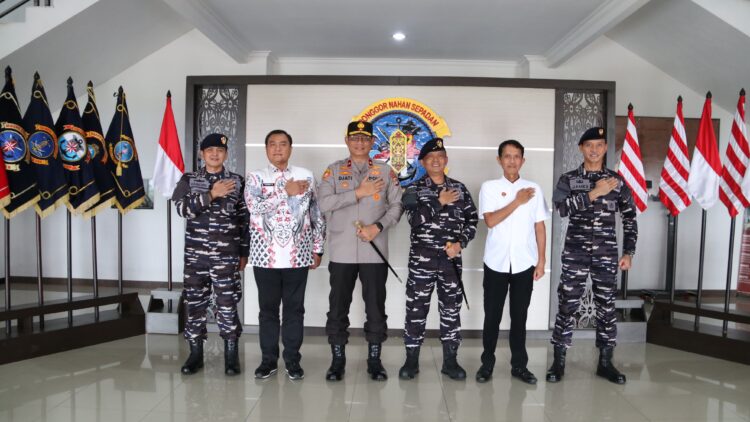 Kapolda Kaltara Kunjungi Komando Daerah Angkatan Laut (Kodaeral) XIII Tarakan