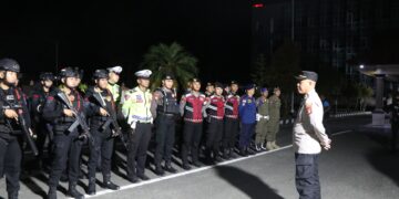Langkah Harkamtibmas Tetap Kondusif, Polda Kaltara Dengan Unsur Aparat Keamanan Lainnya Laksanakan Patroli Gabungan