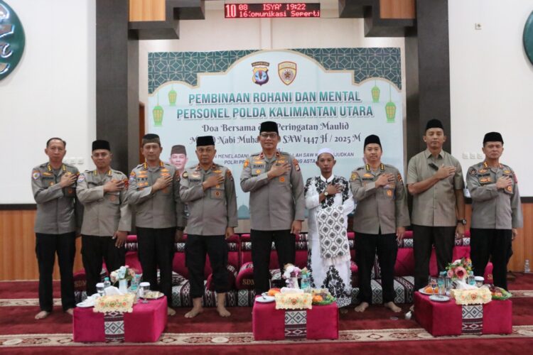 Polda Kaltara Gelar Binrohtal dan Doa Bersama Dalam Rangka Memperingati Maulid Nabi Muhammad SAW 1447 H