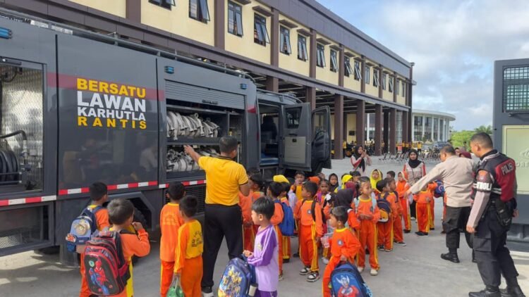 Ditsamapta Polda Kaltara Terima Kunjungan Edukatif dari PAUD KB Damai Rahayu