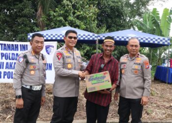 Kapolda Kaltara Laksanakan Pengecekan Lahan Yang Rencananya Akan di Bangun Pos PJR Ditlantas Polda Kaltara