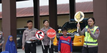 Polda Kaltara Sambut Kunjungan Field Trip SD Al-Qur’an Imam Asy Syafi’i Tanjung Selor