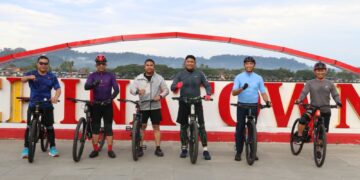 Kapolda Kaltara Gowes Pagi, Pantau Kamtibmas dan Sapa Warga Tanjung Selor