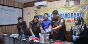 Polres Tarakan Musnakan Sabu-Sabu 42,82 gr BB selama September