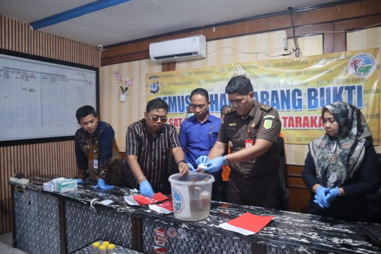 Polres Tarakan Musnakan Sabu-Sabu 42,82 gr BB selama September