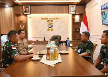 Kapolres Tarakan Menyambut Kunjungan Silaturahmi Komandan Lanud Anang Busra