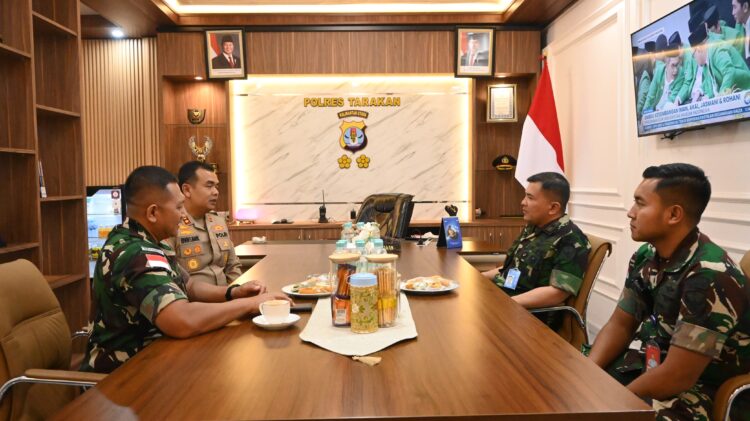 Kapolres Tarakan Menyambut Kunjungan Silaturahmi Komandan Lanud Anang Busra