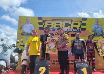 Personel Ditlantas Polda Kaltara Berhasil Meraih Juara 2 Pada Ajang Bupati Bulungan Cup Race 2025