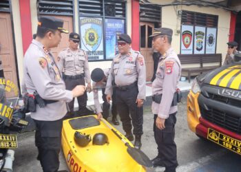 Jelang Pengamanan Nataru, Polres Laksanakan Pengecekan dan Kelengkapan Personel