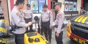 Jelang Pengamanan Nataru, Polres Laksanakan Pengecekan dan Kelengkapan Personel