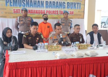 Polres Tarakan Musnahkan Barang Bukti Narkotika Seberat Lebih dari 3 Kilogram