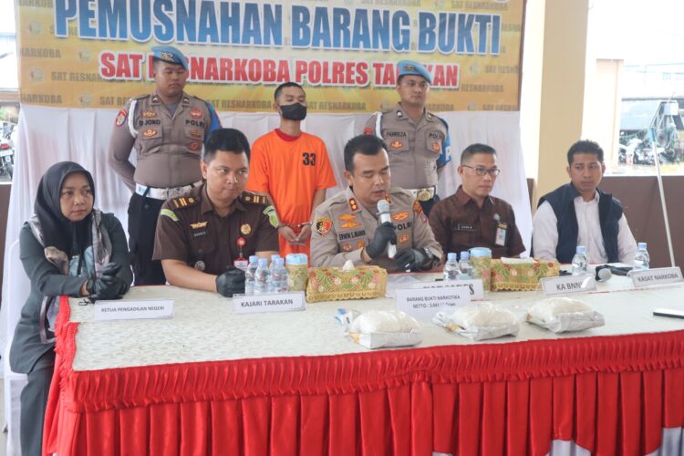 Polres Tarakan Musnahkan Barang Bukti Narkotika Seberat Lebih dari 3 Kilogram