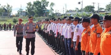 Polda Kaltara Gelar Upacara Hari Bela Negara dan Apel Gelar Pasukan Operasi Lilin Kayan 2025