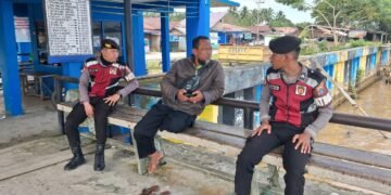 Patroli Humanis, Personel Ditsamapta Hadir di Penyeberangan Tanjung Palas